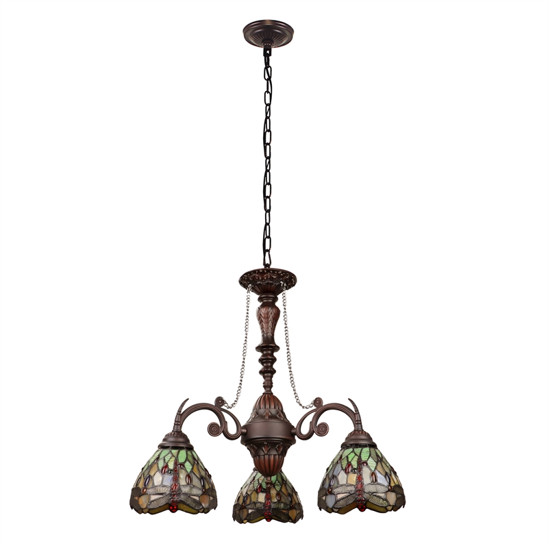 Chloe Lighting Anisoptera Purity 3-Light Glass Mini Chandelier in Multi-Color