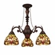 Chloe Lighting Anisoptera Purity 3-Light Glass Mini Chandelier in Multi-Color