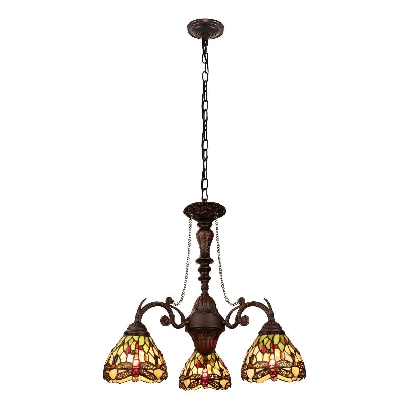 Chloe Lighting Anisoptera Purity 3-Light Glass Mini Chandelier in Multi-Color