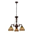 Chloe Lighting Anisoptera Purity 3-Light Glass Mini Chandelier in Multi-Color