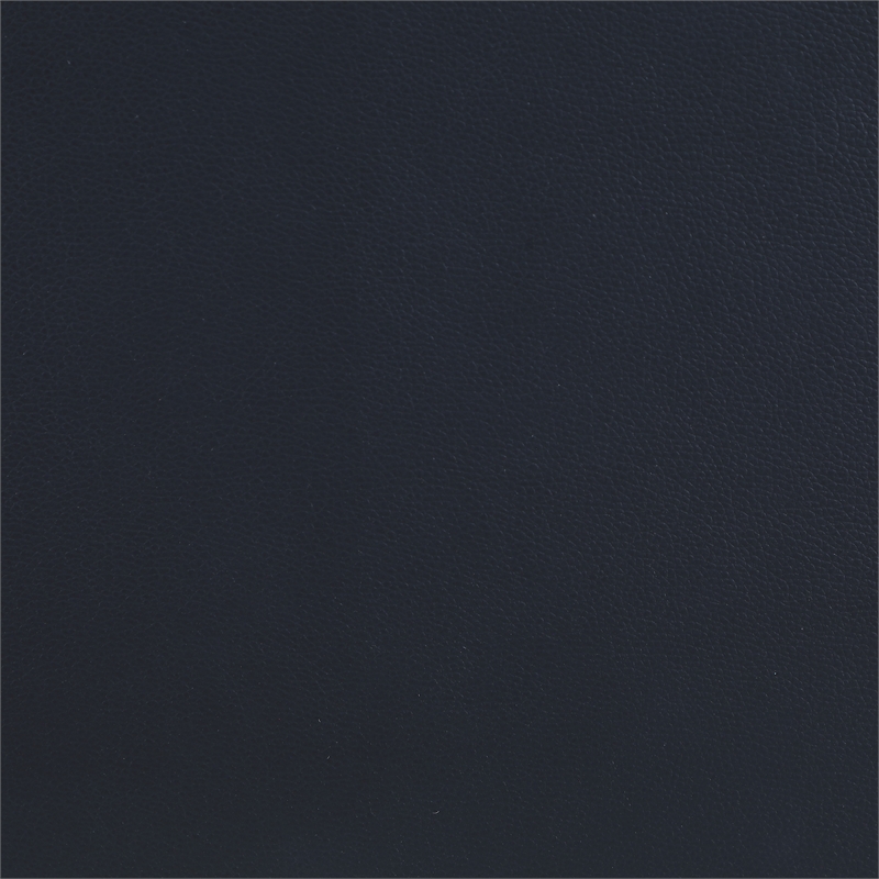 Devion Furniture Faux Leather Sectional Sofa with Ottoman-Black