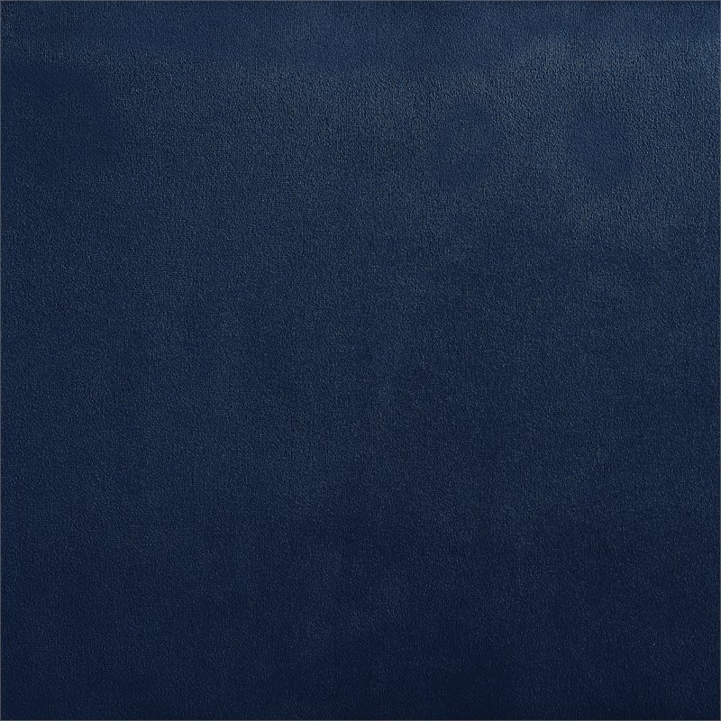Devion Furniture Modern Velvet Sectional Sofa in Blue/Gold legs