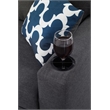 Reversible Fabric Sleeper Sofa Bed & Chaise with Cup Holder-Dark Gray