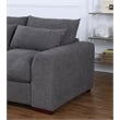 123.24'' Fabric Square Arm Modular Reversible Sectional Sofa & Ottoman-Dark Gray