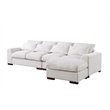 123.24'' Fabric Square Arm Modular Reversible Sectional Sofa & Ottoman-Beige