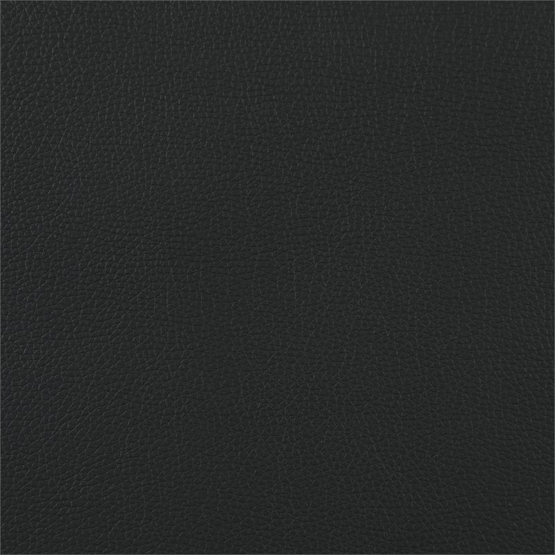 Devion Furniture Faux Leather Reversible Sleeper Sectional Sofa-Black