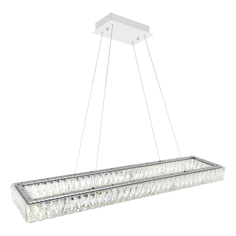 CWI Lighting Felicity 1-tier Contemporary Metal LED Chandelier in Chrome