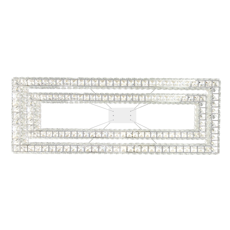 CWI Lighting Felicity 2 Tier Contemporary Metal LED Chandelier in Chrome