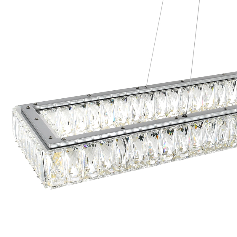 CWI Lighting Felicity 2 Tier Contemporary Metal LED Chandelier in Chrome