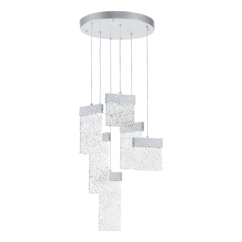 CWI Lighting Carolina Contemporary Metal LED Chandelier in Pewter