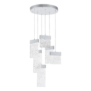 CWI Lighting Carolina Contemporary Metal LED Chandelier in Pewter