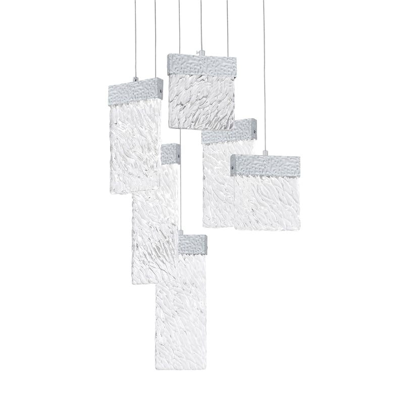 CWI Lighting Carolina Contemporary Metal LED Chandelier in Pewter