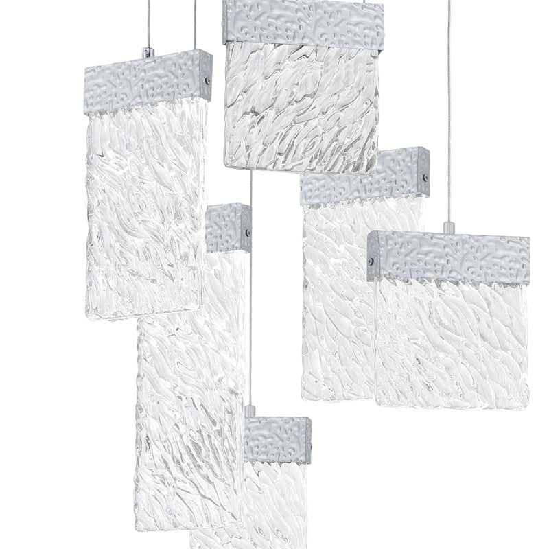 CWI Lighting Carolina Contemporary Metal LED Chandelier in Pewter