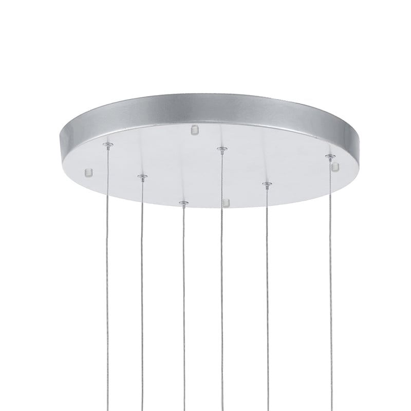 CWI Lighting Carolina Contemporary Metal LED Chandelier in Pewter