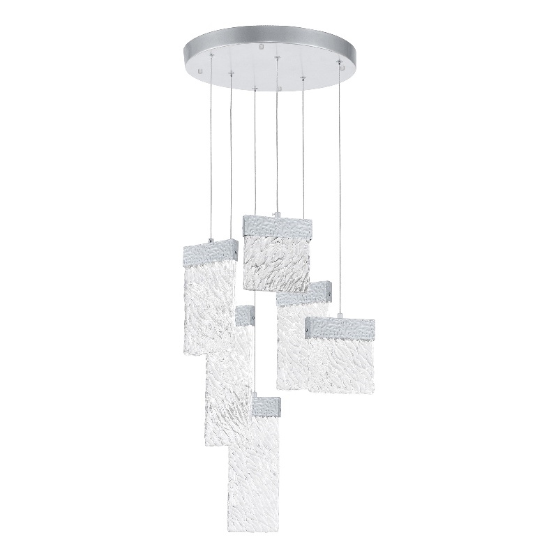 CWI Lighting Carolina Contemporary Metal LED Chandelier in Pewter