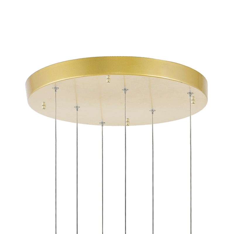 CWI Lighting Carolina Contemporary Metal LED Chandelier in Gold Leaf