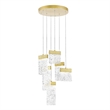 CWI Lighting Carolina Contemporary Metal LED Chandelier in Gold Leaf