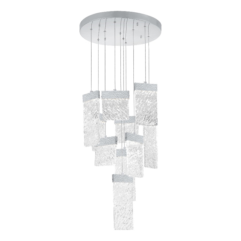 CWI Lighting Carolina Contemporary Metal LED Chandelier in Pewter