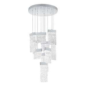 CWI Lighting Carolina Contemporary Metal LED Chandelier in Pewter