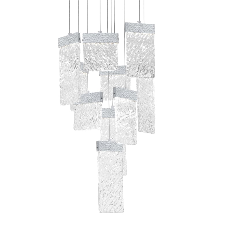CWI Lighting Carolina Contemporary Metal LED Chandelier in Pewter