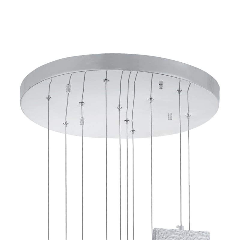 CWI Lighting Carolina Contemporary Metal LED Chandelier in Pewter