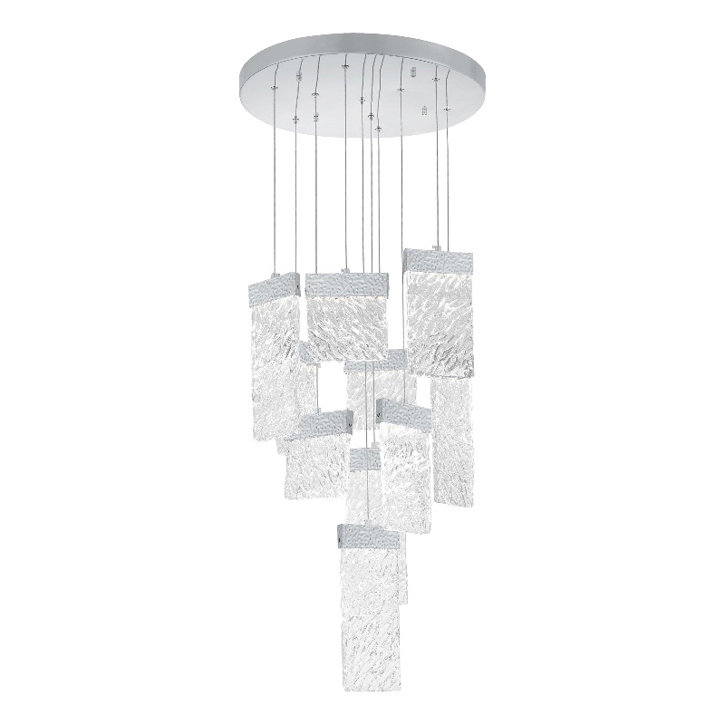 CWI Lighting Carolina Contemporary Metal LED Chandelier in Pewter