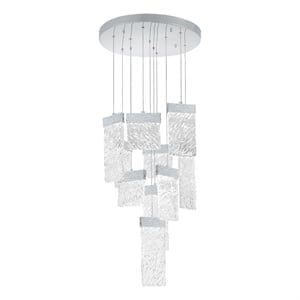 CWI Lighting Carolina Contemporary Metal LED Chandelier in Pewter