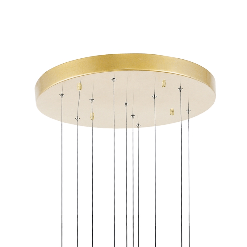 CWI Lighting Carolina Contemporary Metal LED Chandelier in Gold Leaf