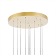 CWI Lighting Carolina Contemporary Metal LED Chandelier in Gold Leaf