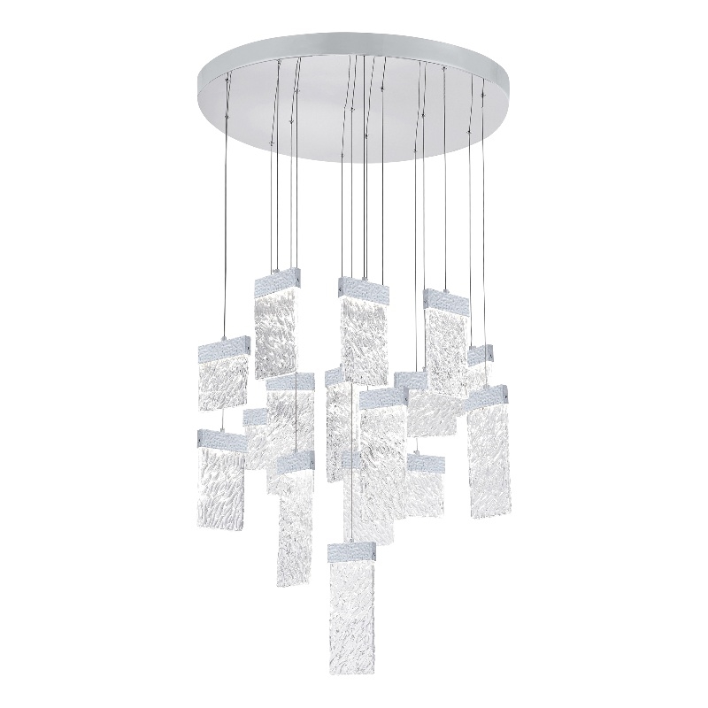 CWI Lighting Carolina Contemporary Metal LED Chandelier in Pewter
