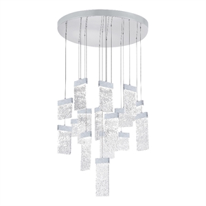 CWI Lighting Carolina Contemporary Metal LED Chandelier in Pewter