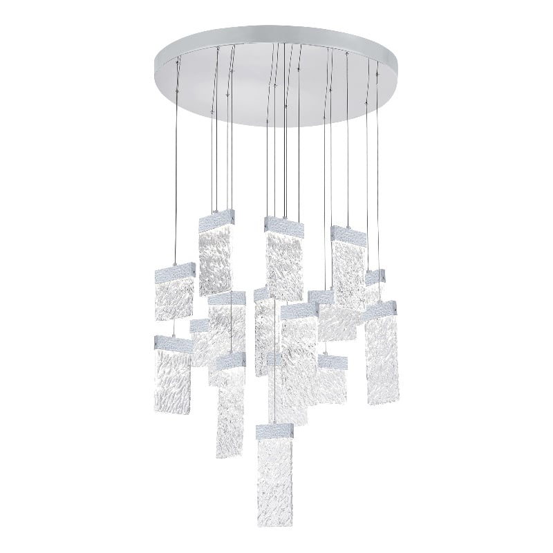 CWI Lighting Carolina Contemporary Metal LED Chandelier in Pewter