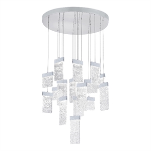 CWI Lighting Carolina Contemporary Metal LED Chandelier in Pewter