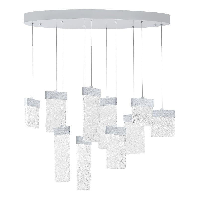 CWI Lighting Carolina Contemporary Metal LED Chandelier in Pewter