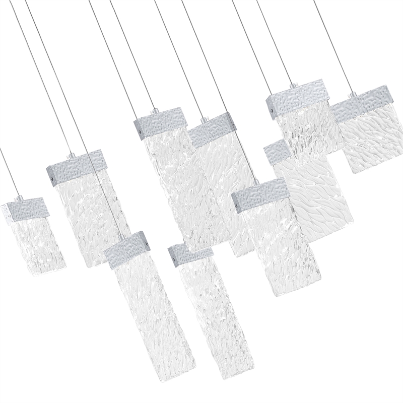 CWI Lighting Carolina Contemporary Metal LED Chandelier in Pewter