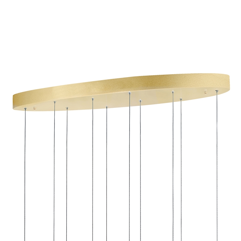 CWI Lighting Carolina Contemporary Metal LED Chandelier in Gold Leaf