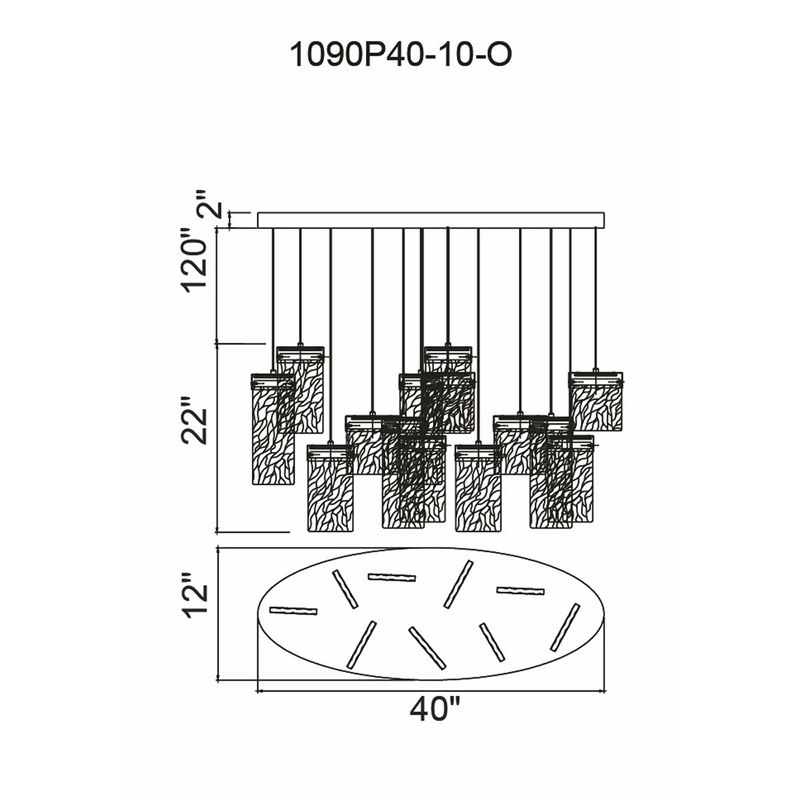 CWI Lighting Carolina Contemporary Metal LED Chandelier in Gold Leaf