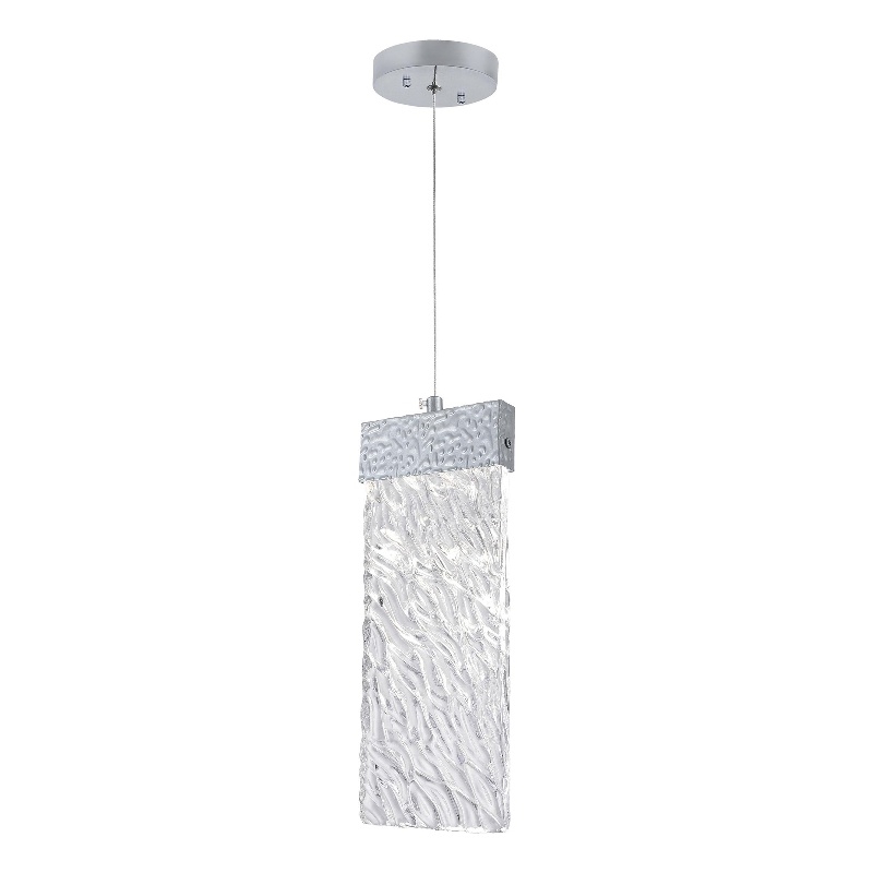 CWI Lighting Carolina Contemporary Metal LED Pendant with Dimmer in Pewter