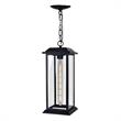 CWI Lighting Blackbridge 1 Light Farmhouse Metal Outdoor Pendant in Black