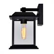 CWI Lighting Blackbridge 1 Light Metal Outdoor Wall Lantern in Black