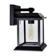 CWI Lighting Blackbridge 1 Light Metal Outdoor Wall Lantern in Black