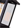 CWI Lighting Blackbridge 1 Light Metal Outdoor Wall Lantern in Black