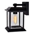 CWI Lighting Blackbridge 1 Light Metal Outdoor Wall Lantern in Black
