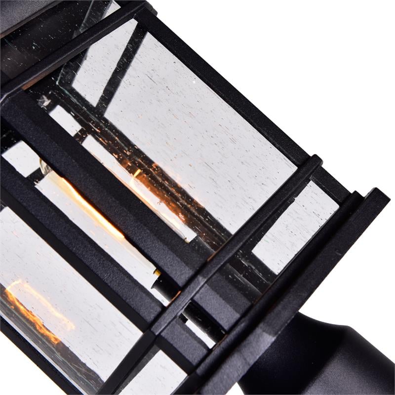 CWI Lighting Blackburn 1 Light Farmhouse Metal Outdoor Lantern Head in Black