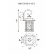 CWI Lighting Blackburn 1 Light Metal Outdoor Wall Lantern in Black