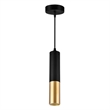 CWI Lighting Anem 1 Light Down Transitional Metal Mini Pendant in Black/Gold