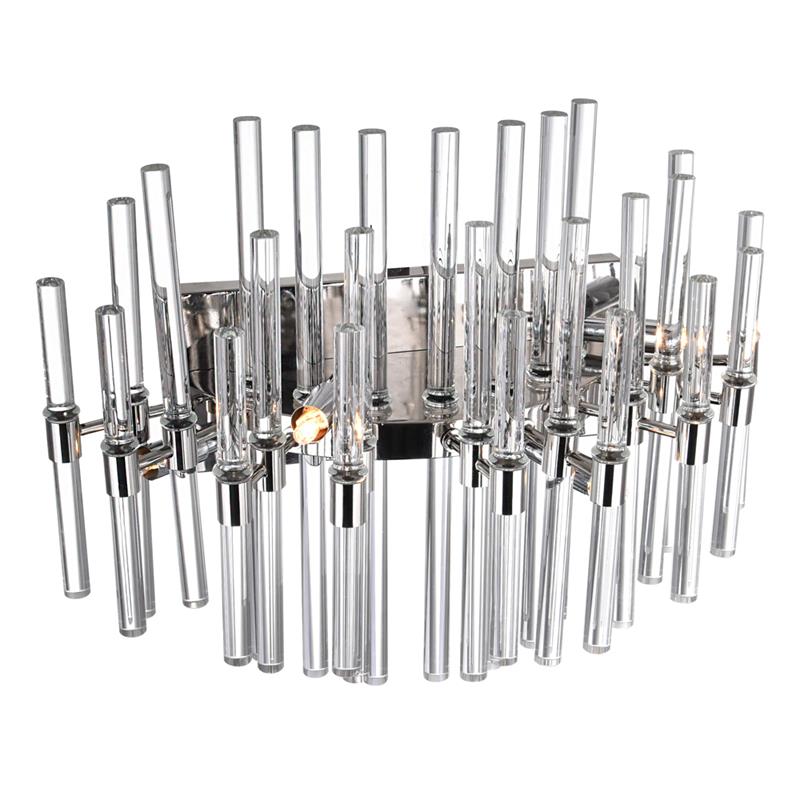 CWI Lighting Miroir 4 Light Transitional Metal Vanity Light in Polished Nickel