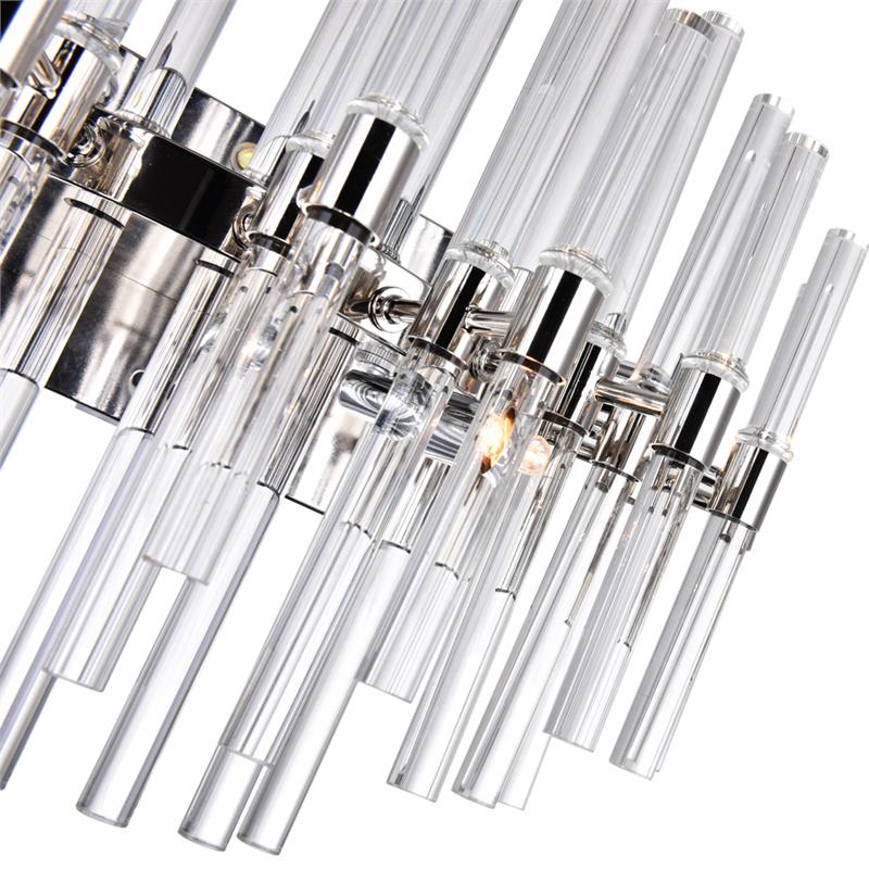 CWI Lighting Miroir 4 Light Transitional Metal Vanity Light in Polished Nickel