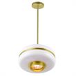 CWI Lighting Elementary 1 Light Down Contemporary Metal Pendant in Gold