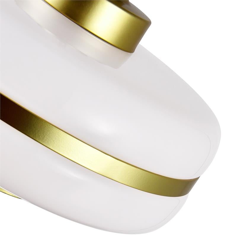 CWI Lighting Elementary 1 Light Down Contemporary Metal Pendant in Gold